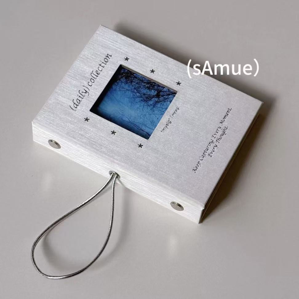M5 Window Hardcover Loose-Leaf Notebook, Journal & Mini Photo Card Binder, Daily Collection
