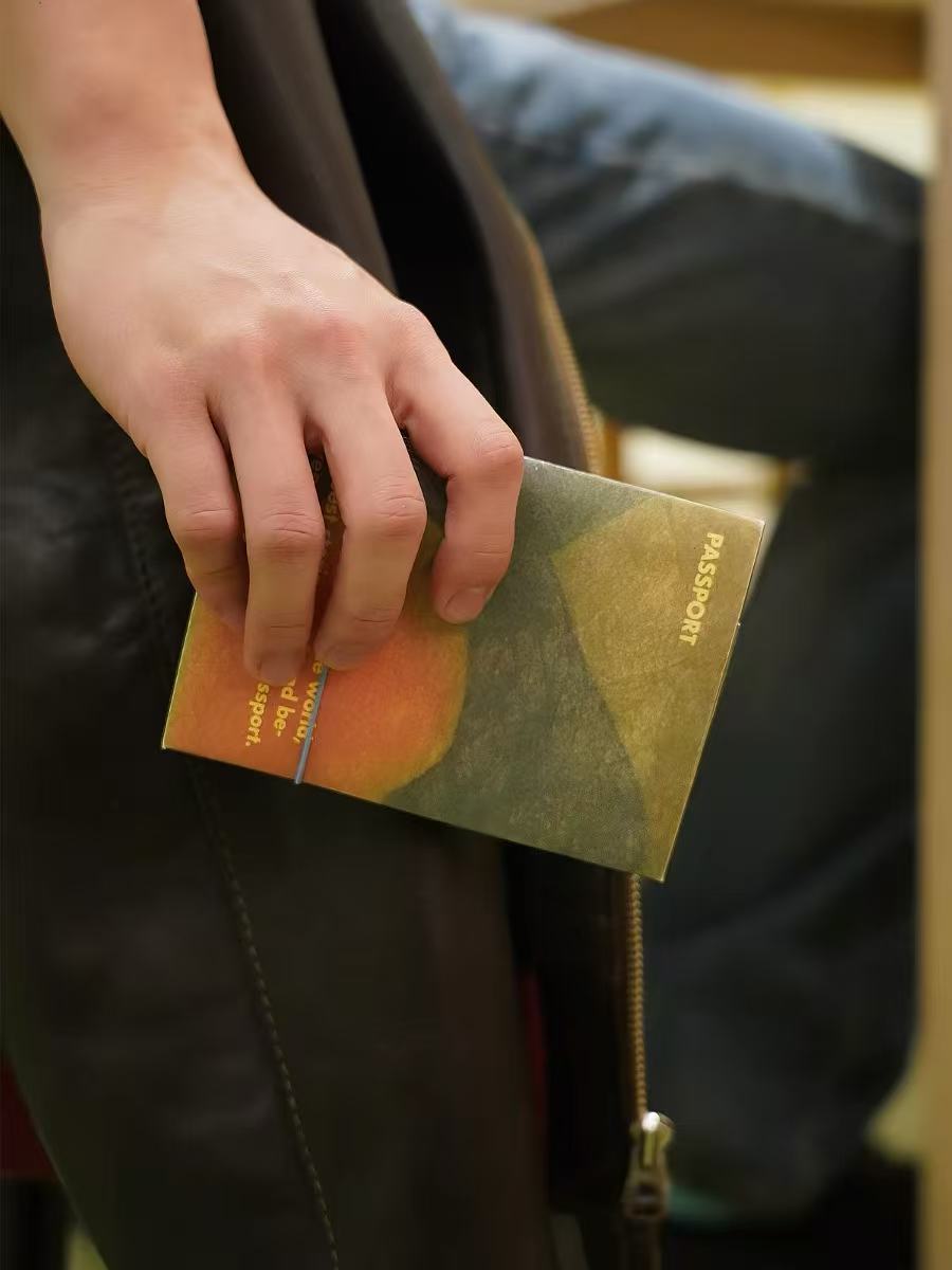 VM Vanilla Hill · On The Way Original Design Passport Holder, Tyvek Protective Sleeve, Storage Pouch, Card Wallet & Purse