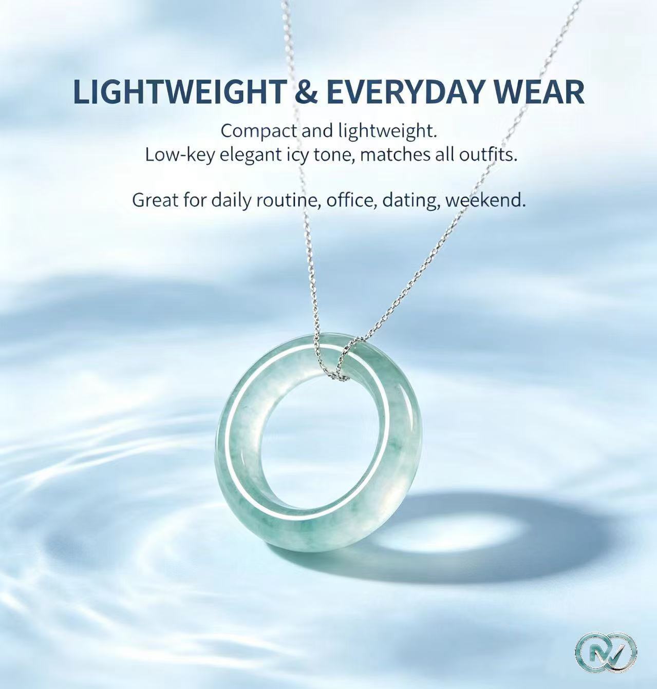 Natural A-Grade Guatemalan Jadeite Plain Band Ring Set, Custom Engraving, Traditional Chinese Lucky Jewelry, Multi Wear Styles, Stackable With Silver Ring, Includes Jade Plain Band Ring + Silver Ring + Silver Necklace Chain