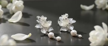 Vintage Chinese Style Floral Dangle Earrings