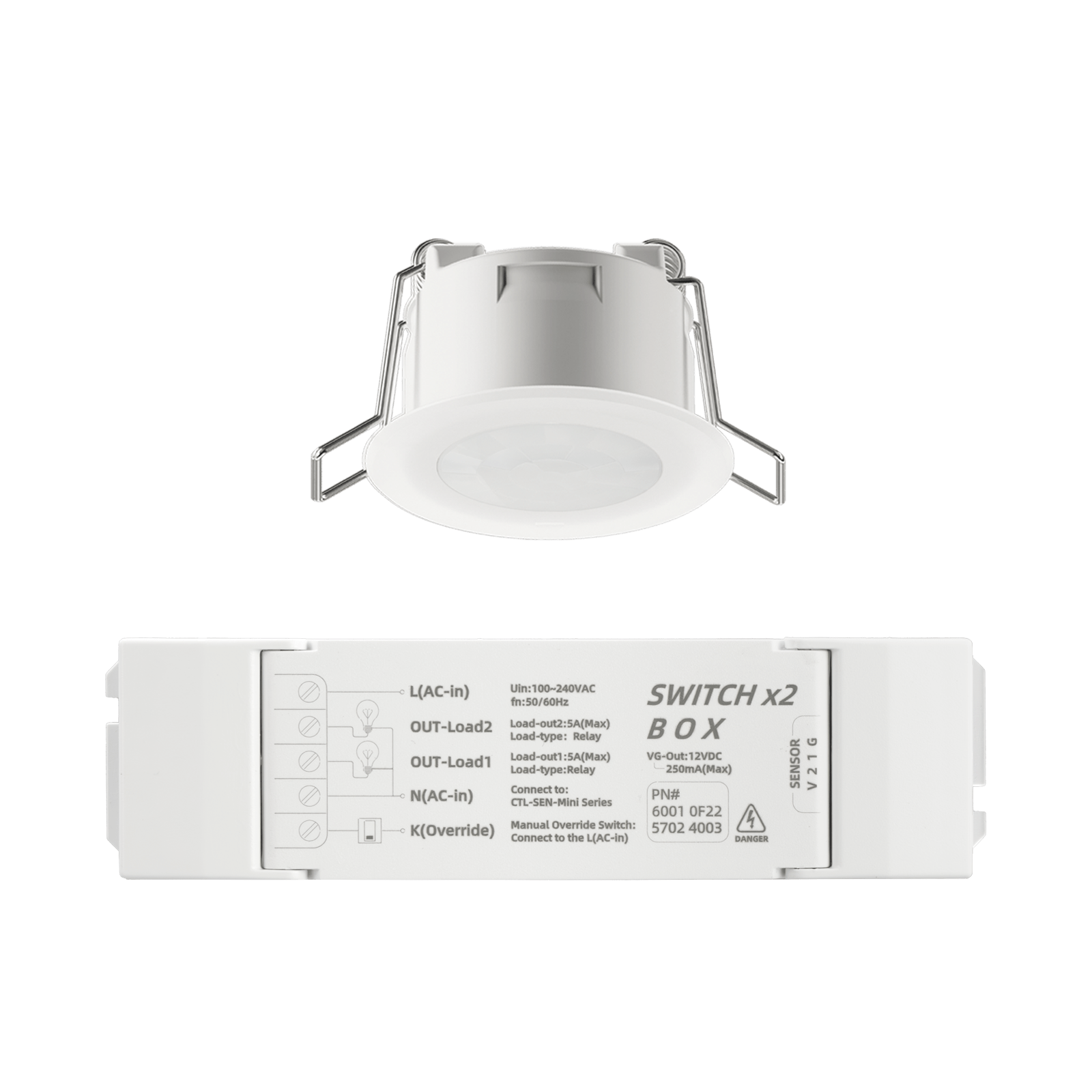 Mini PIR 360 Motion Sensor (2 Switch)