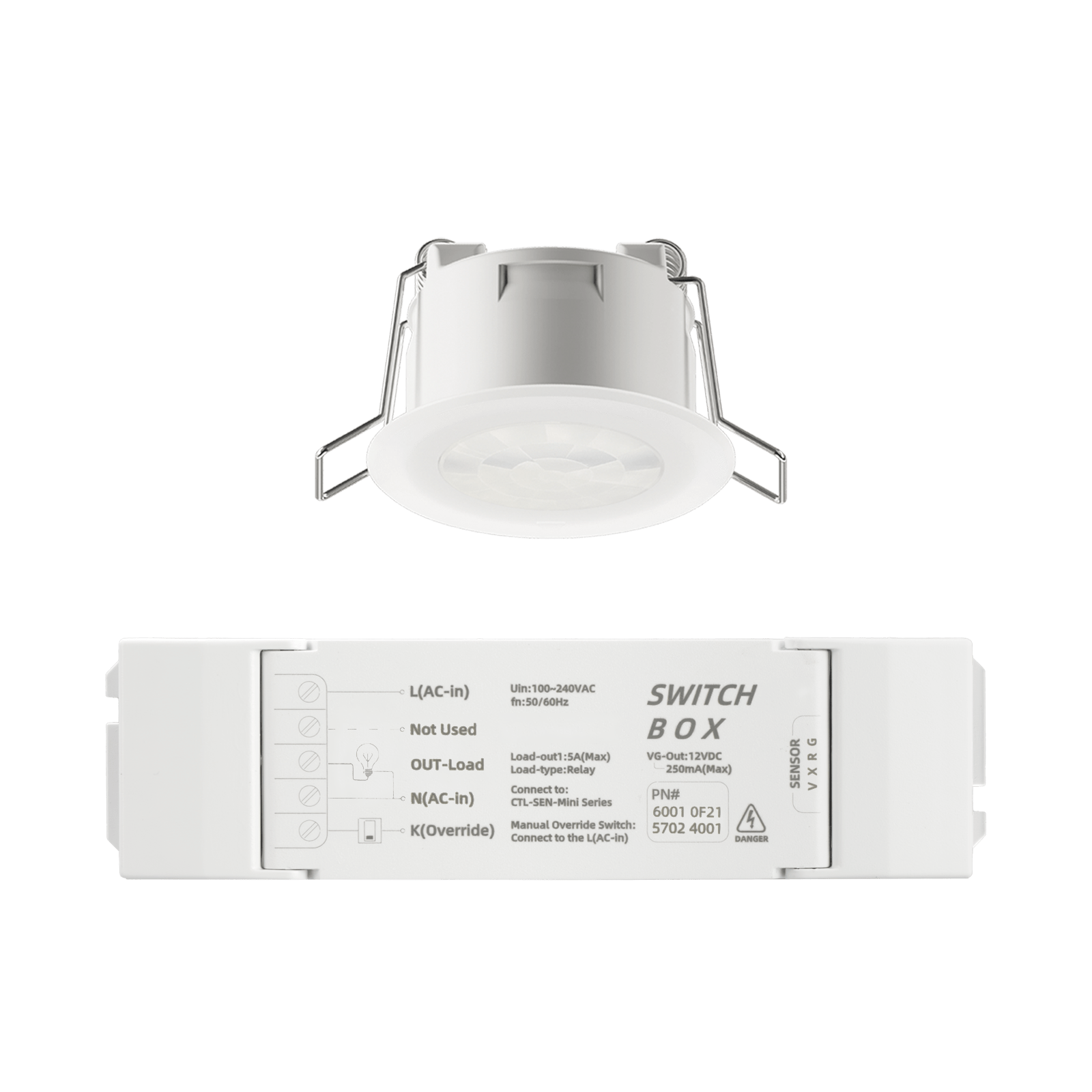 Mini PIR Curtain Motion Sensor (Switch 1KW)