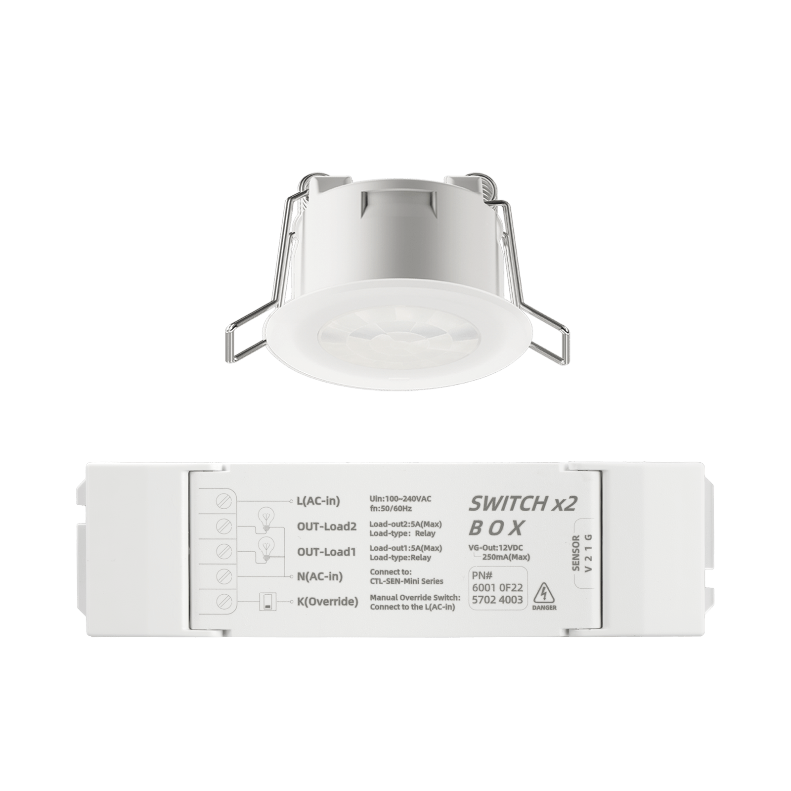 Mini PIR Curtain Motion Sensor (2 Switch)