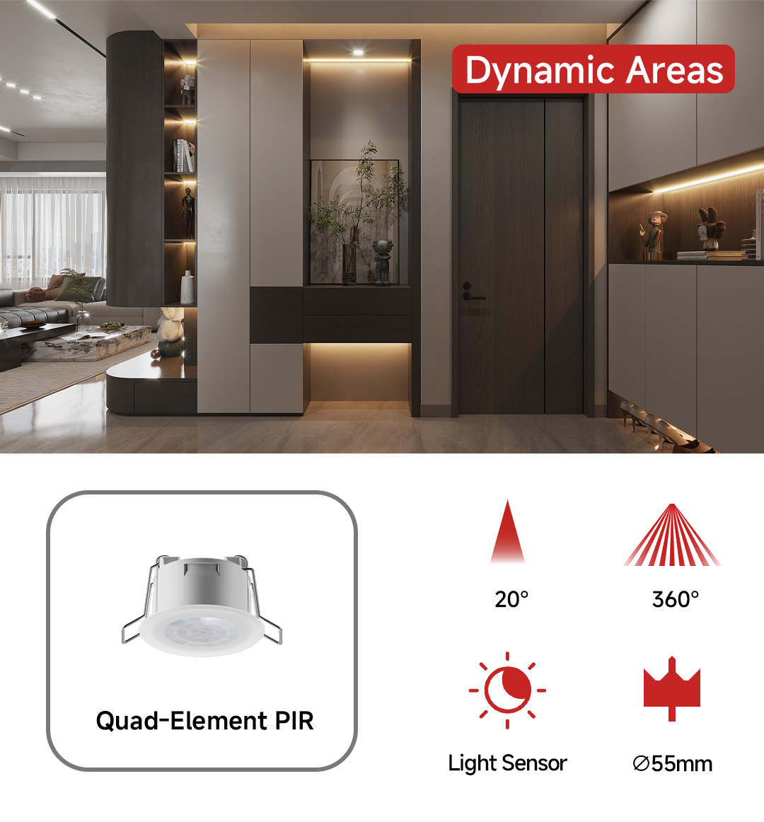 Quad-Element PIR Sensor
