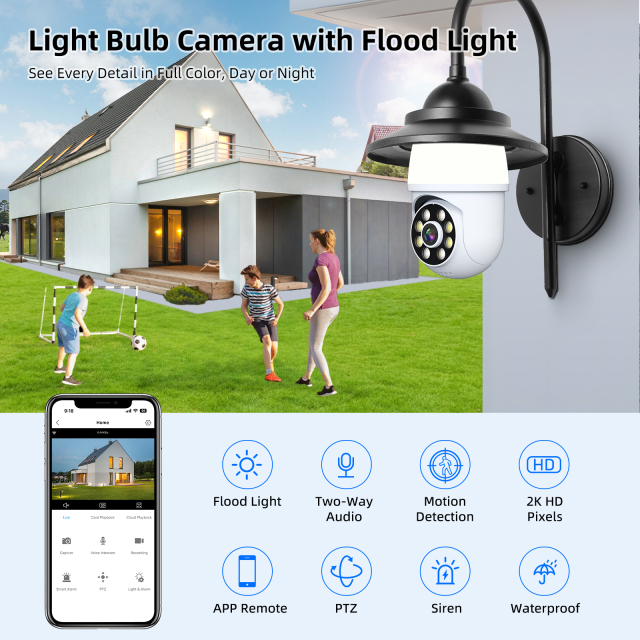 E27 Bulb camera with Light