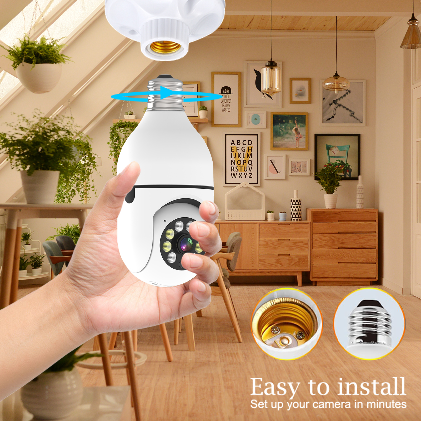 5G Dual Band Light Bulb Camera