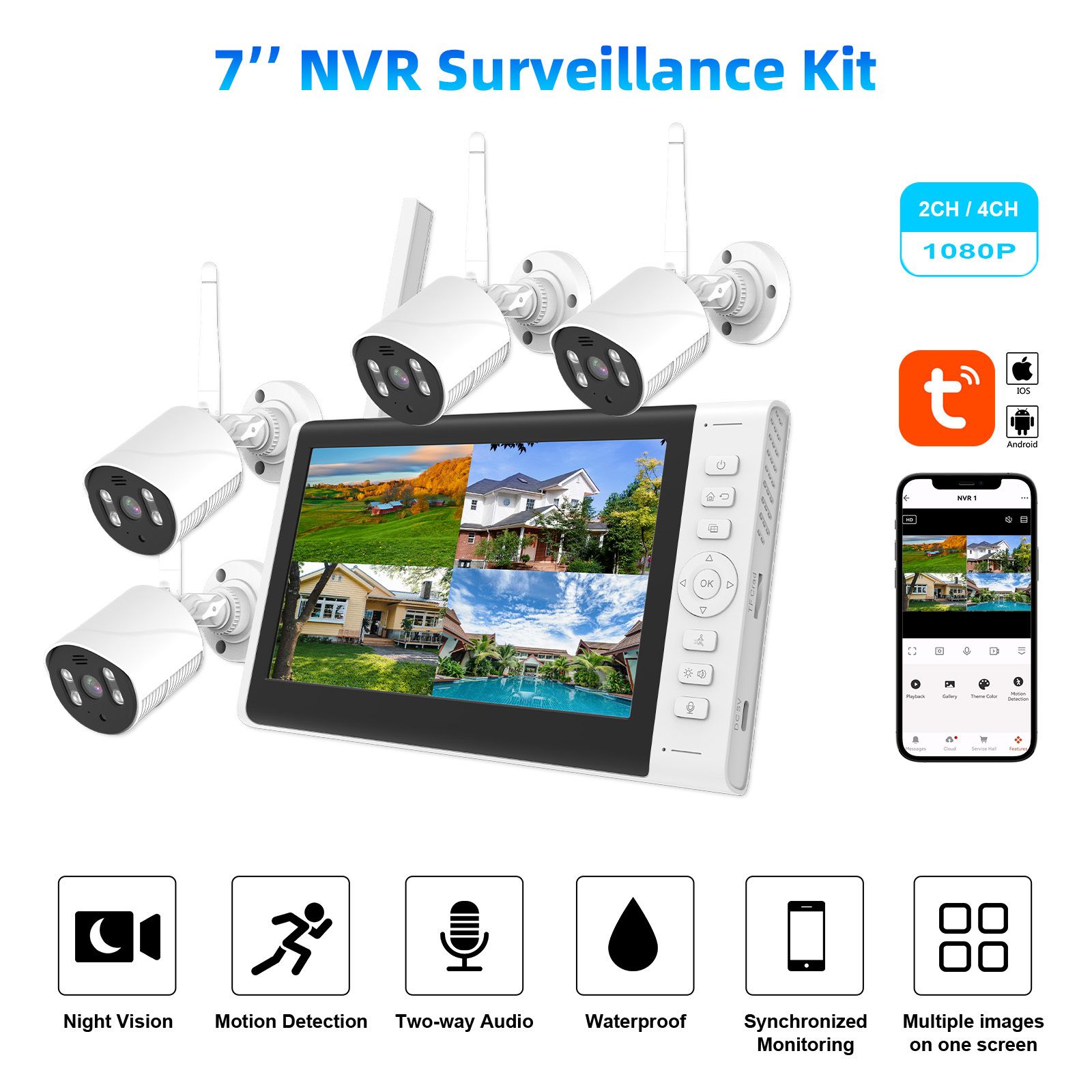 7inch Tuya NVR Kit