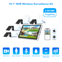 Solar Battery Camera with 10.1'IN NVR System