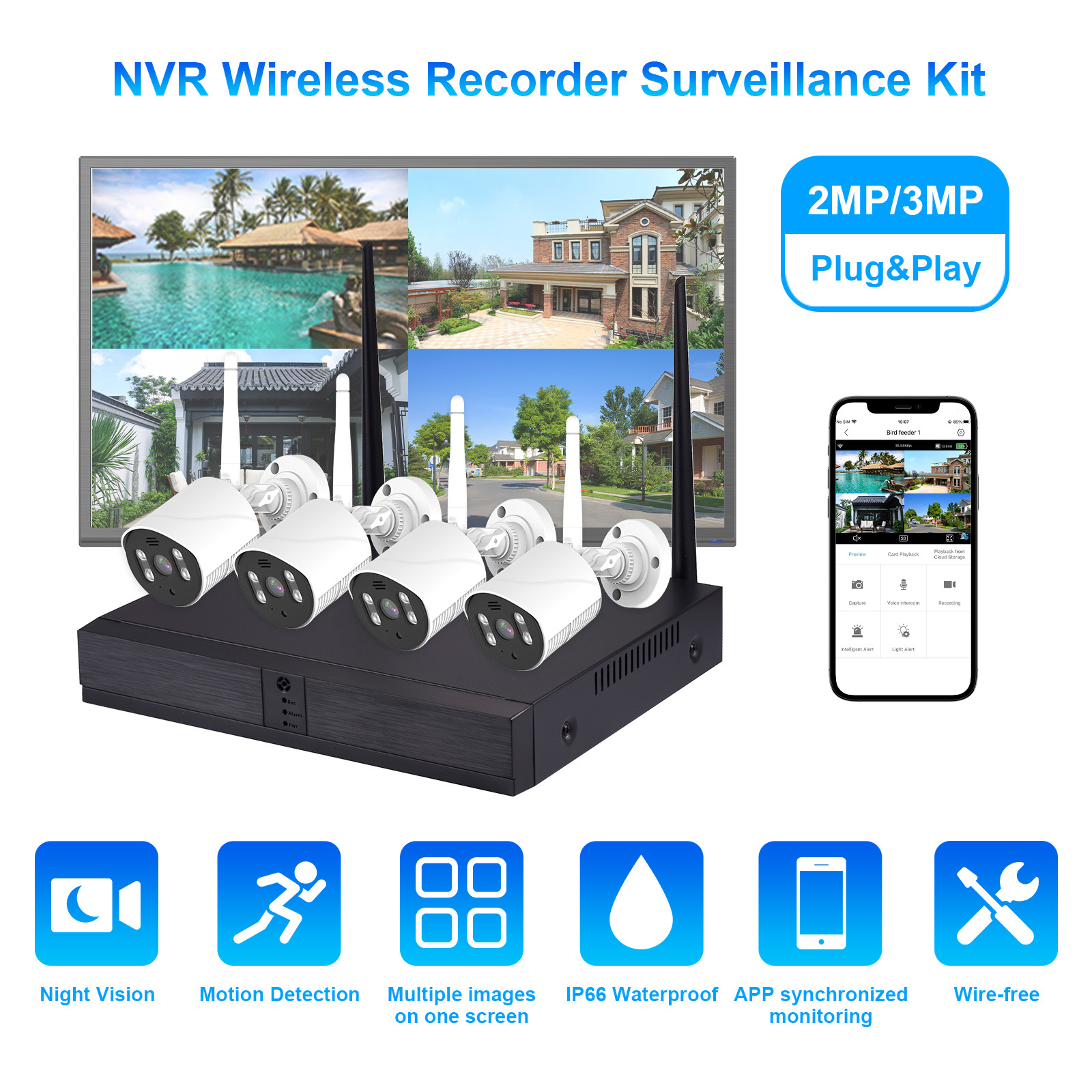 2K Bullet Camera NVR System