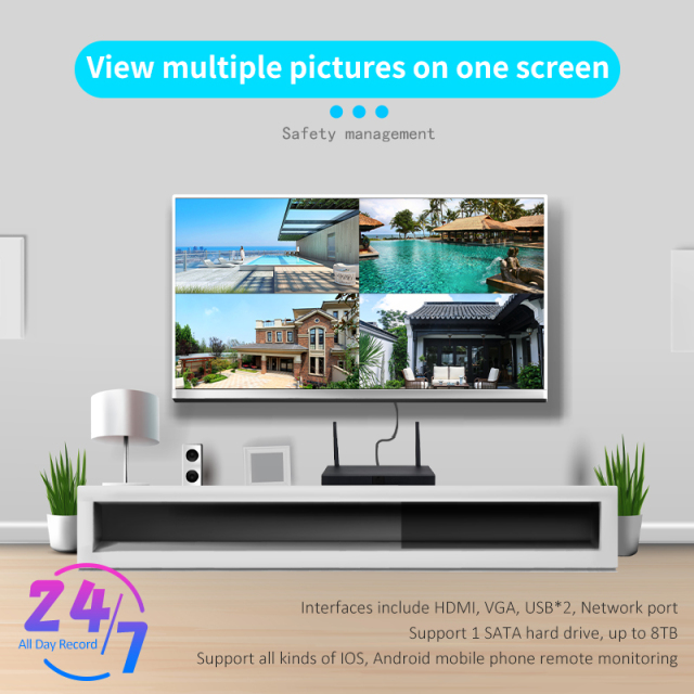 4CH PTZ Camera NVR System