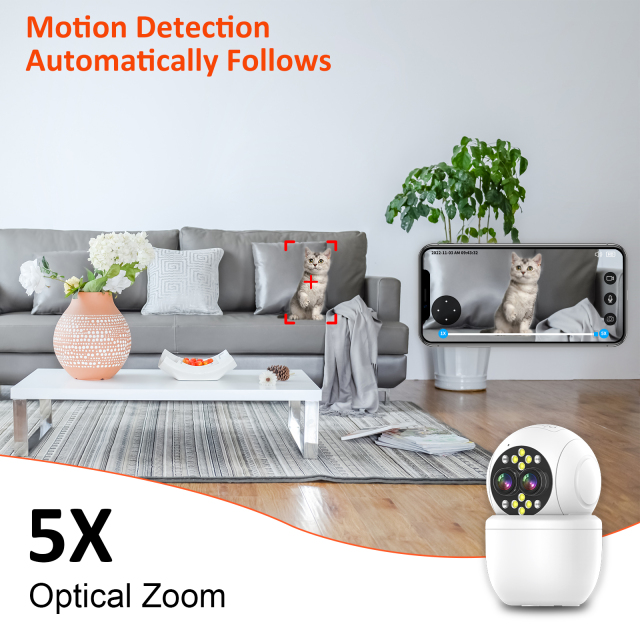 Indoor Optical Zoom Dual-lens camera