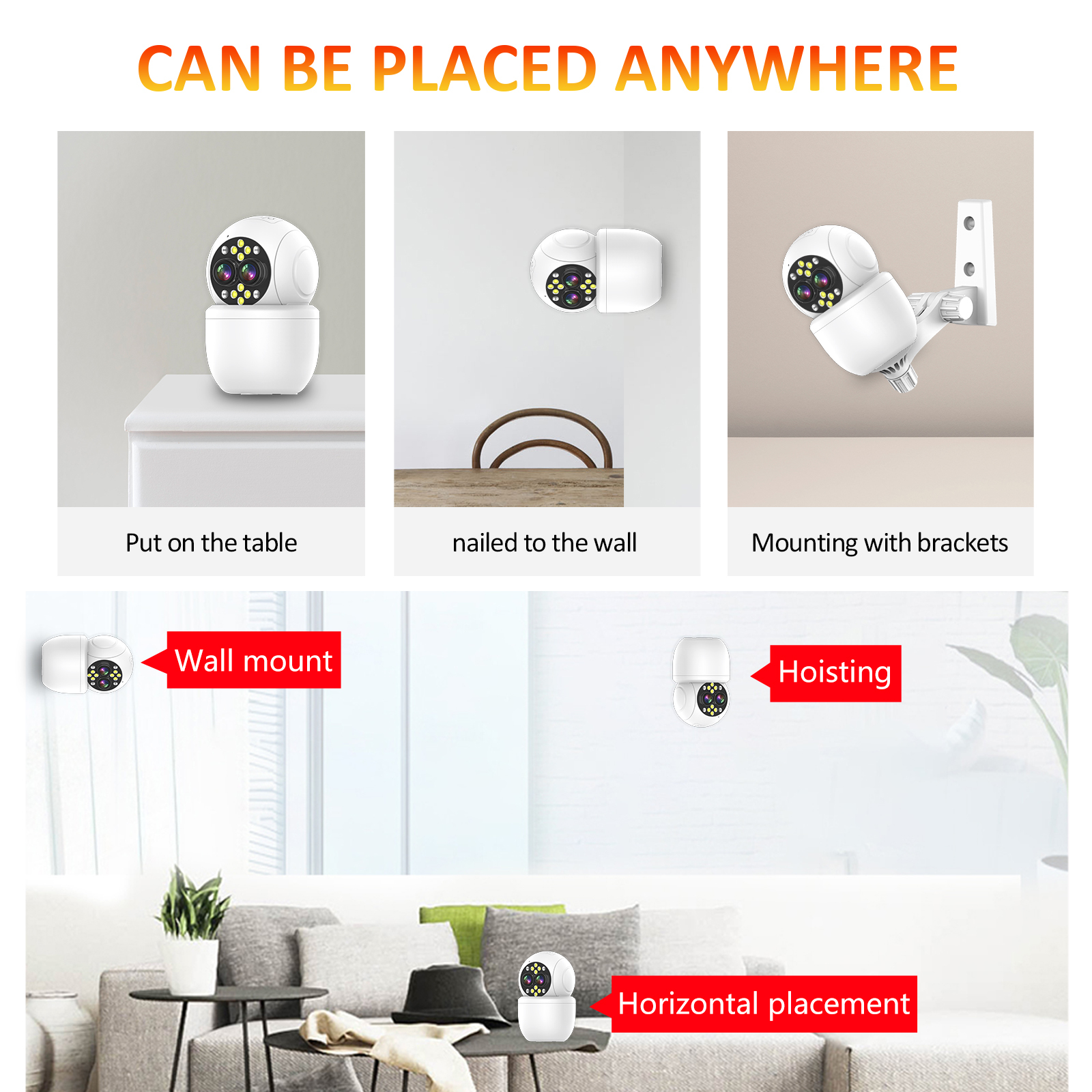 Indoor Optical Zoom Dual-lens camera