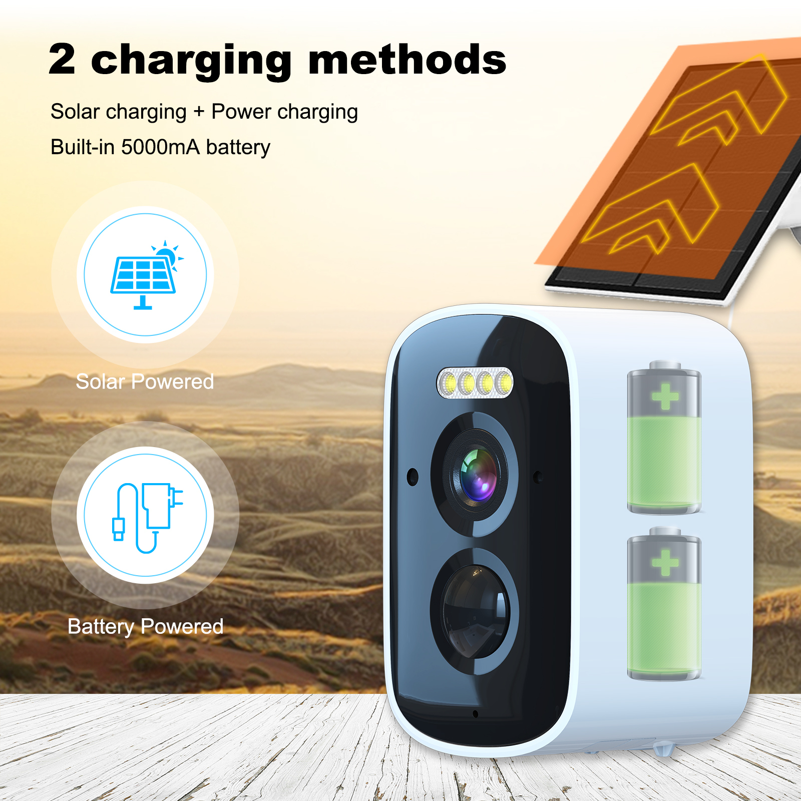 5MP Solar Battery Camera