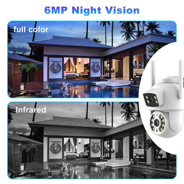双目IP66户外夜视摄像机