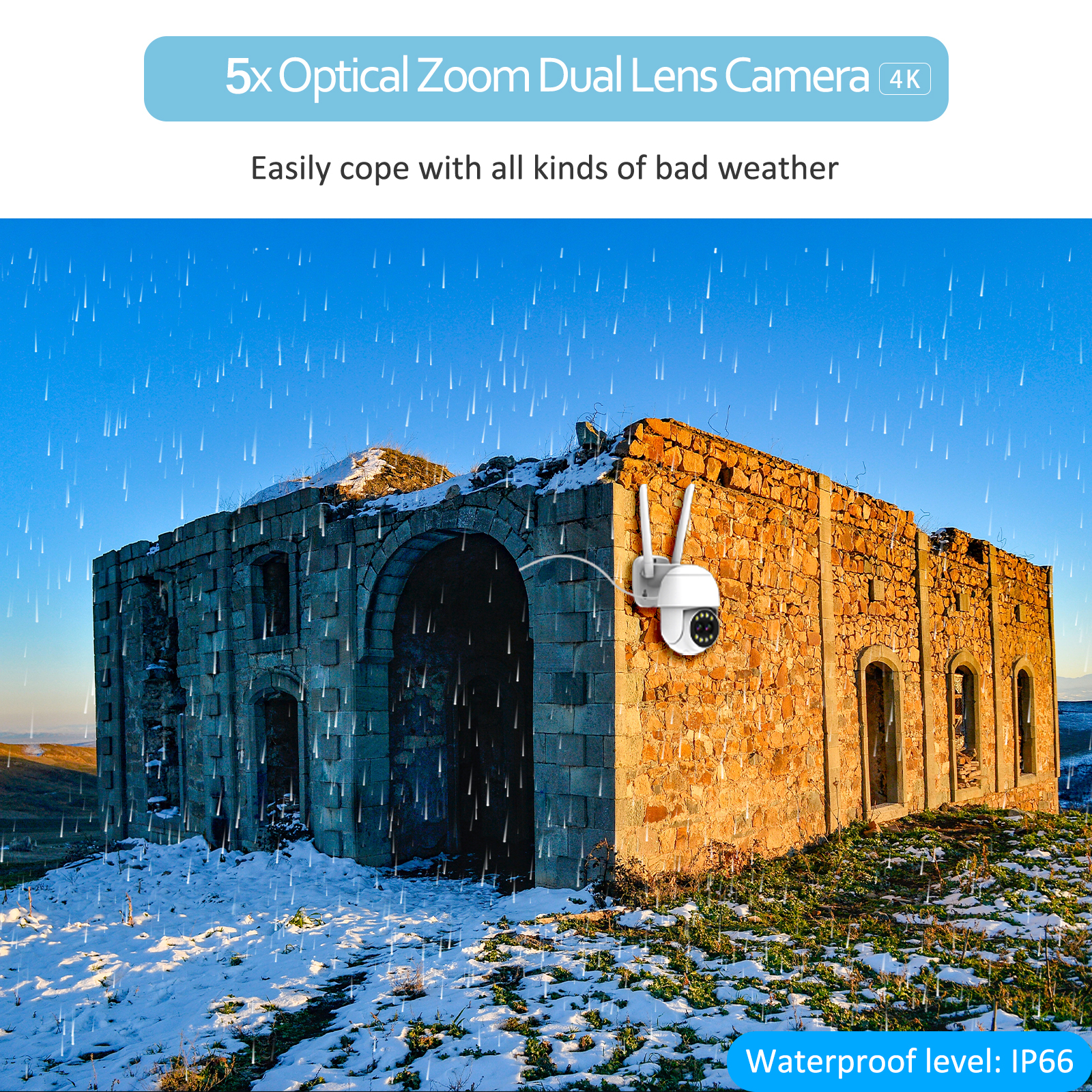 5X Optical Zoom Dual-lens Camera 2K