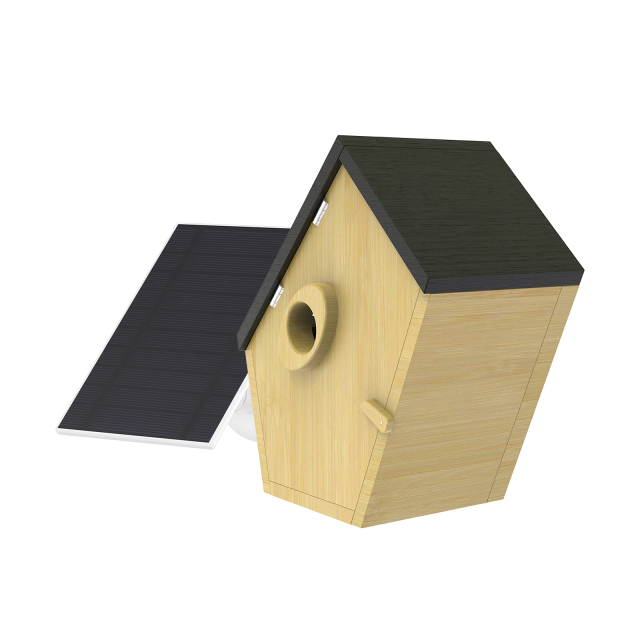 Wooden Bird House with 5MP Camera