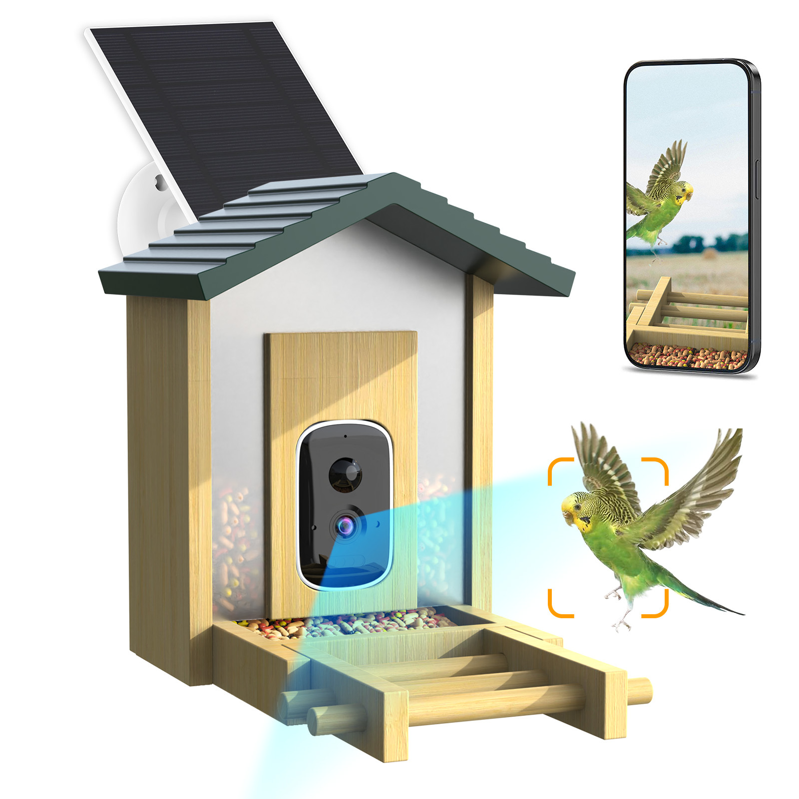 Bamboo Al Smart Bird Feeder