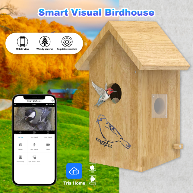 Wooden Bird Nesting Box