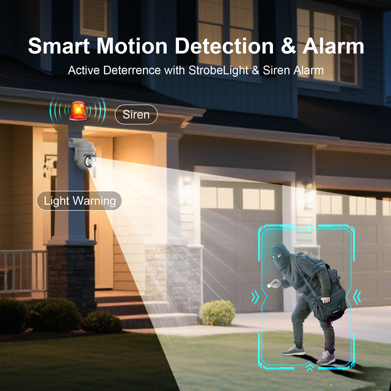Wireless ICSEE Surveillance AI PTZ Camera
