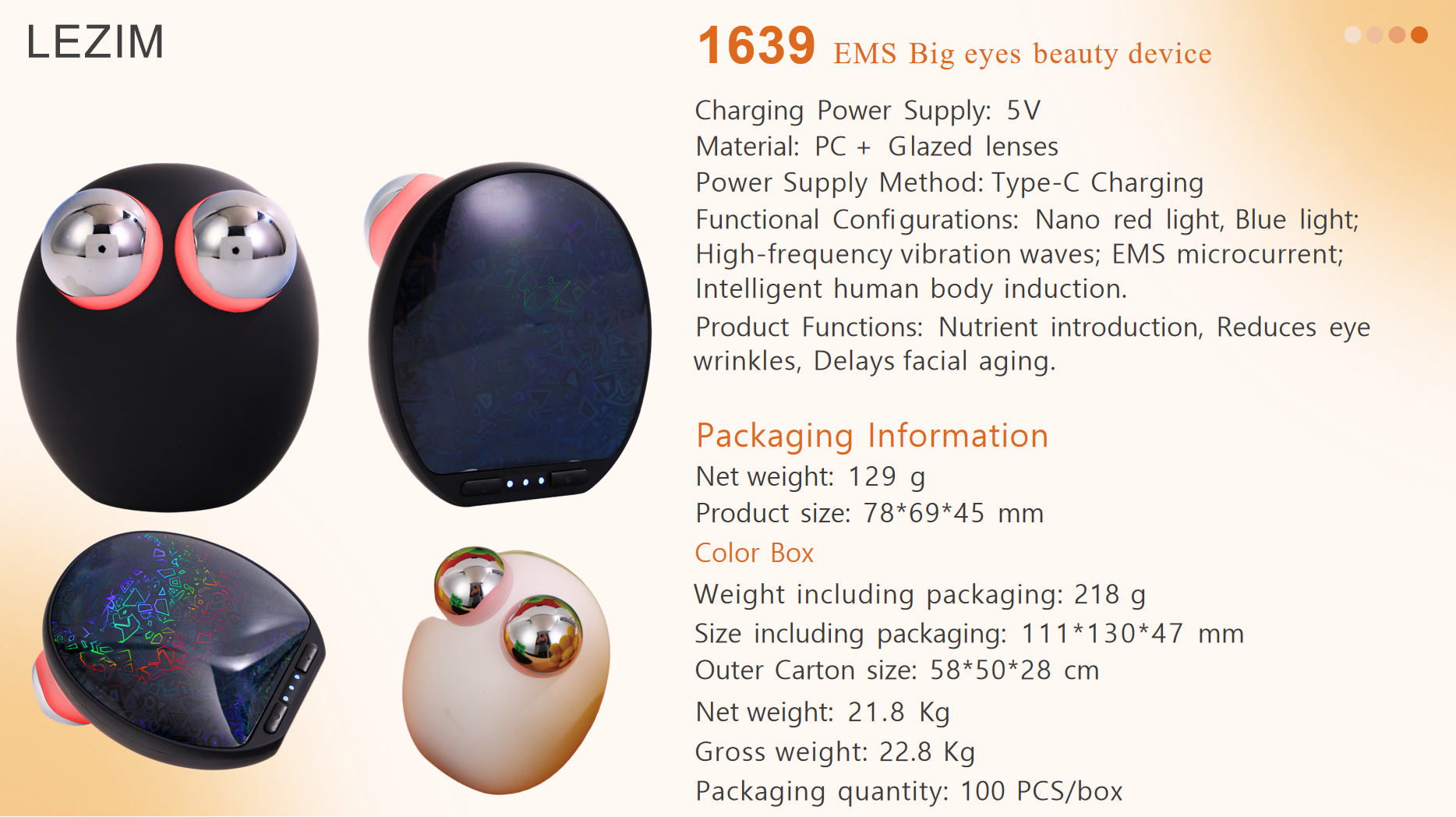 EMS Beauty Device - Big eyes 1639 (Patented)