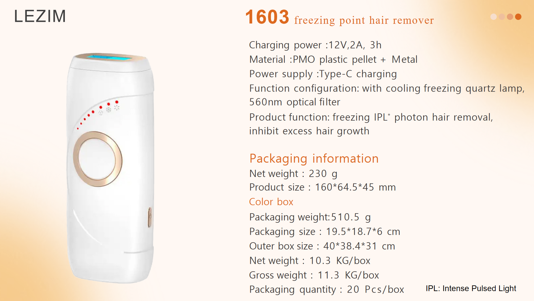 Freezing point Hair Remover - 1603 (Patented)