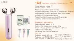 Dual-head Roller Ice Therapy Face Slimming Device - 1622