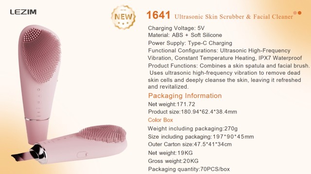 Ultrasonic Skin Scrubber & Facial Cleaner - 1641