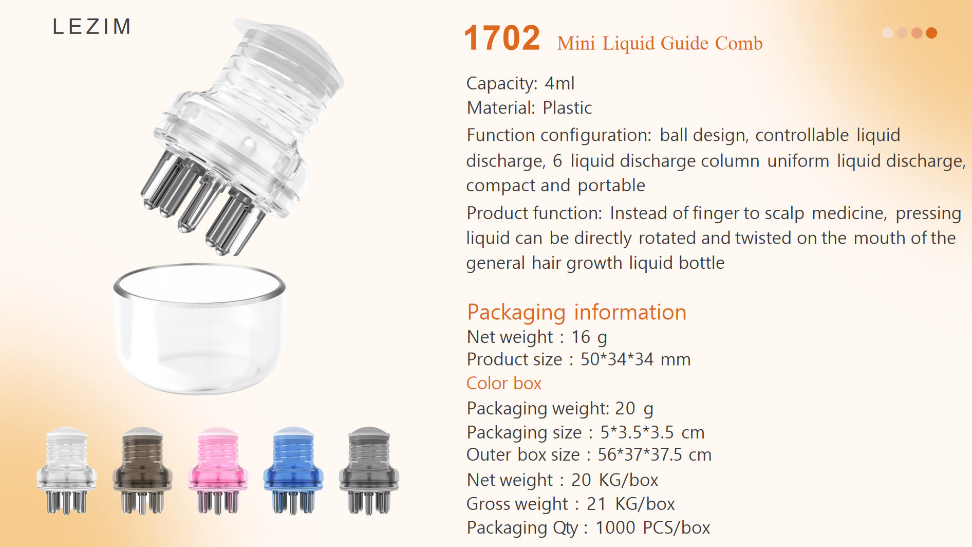 Mini Liquid Guide Comb - 1702