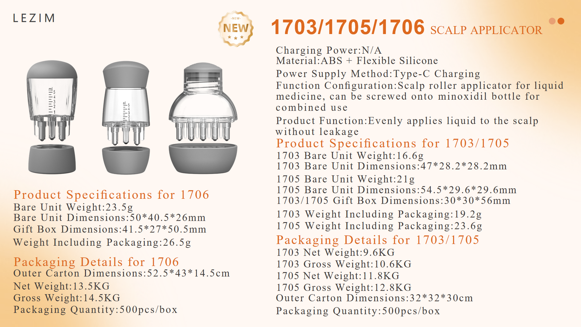 Liquid Guide Comb - 1703 / 1705 / 1706