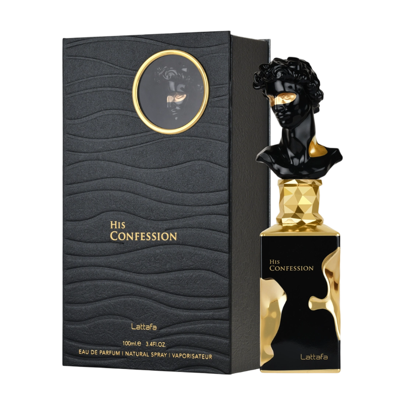 Lattafa His Confession Eau de Parfum - Sophisticated Woody Oriental Fragrance for Men