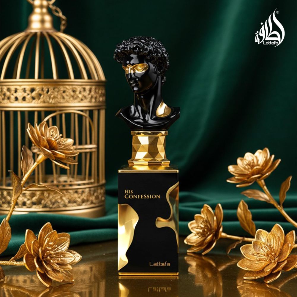 Lattafa His Confession Eau de Parfum - Sophisticated Woody Oriental Fragrance for Men