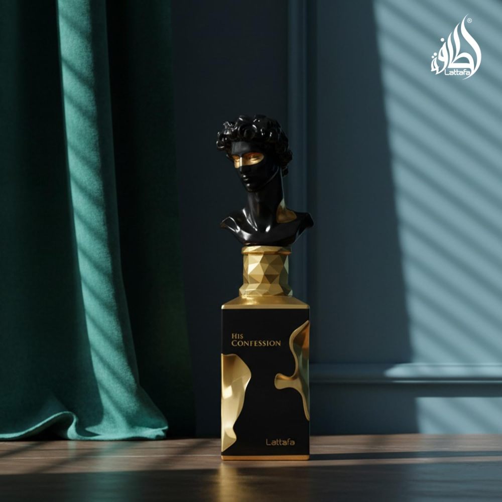 Lattafa His Confession Eau de Parfum - Sophisticated Woody Oriental Fragrance for Men