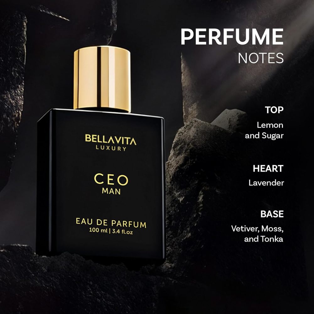 Bella Vita Luxury CEO MAN Eau de Parfum 100ml | Long-Lasting Citrus Aromatic Woody Men's Perfume
