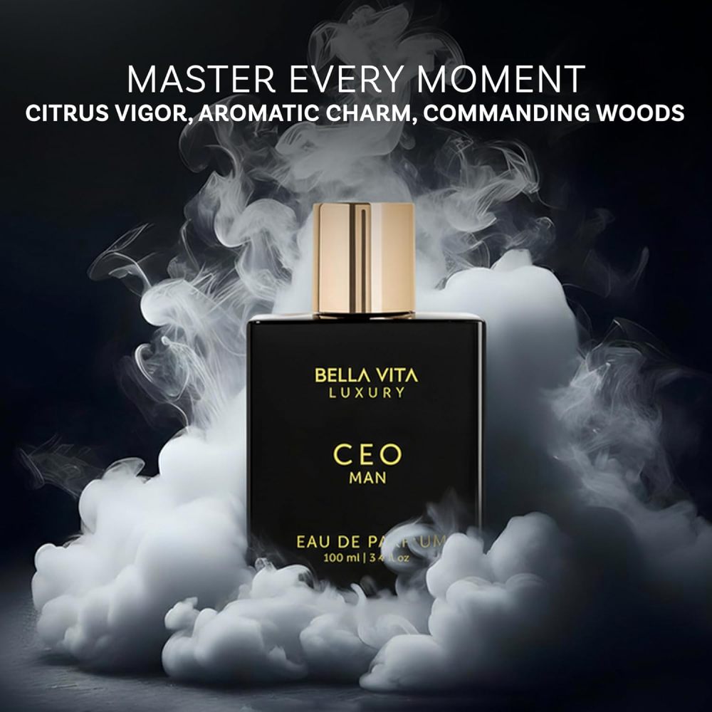 Bella Vita Luxury CEO MAN Eau de Parfum 100ml | Long-Lasting Citrus Aromatic Woody Men's Perfume