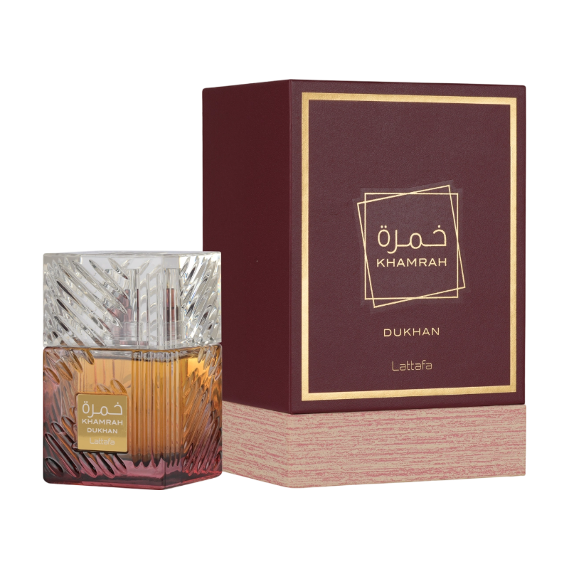 Lattafa Khamrah Dukhan Eau de Parfum - Smoky Woody Amber Fragrance for Unisex 100ml