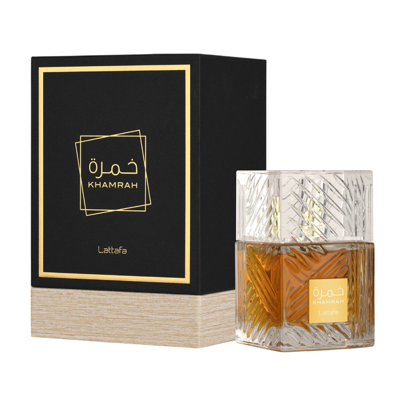Lattafa Khamrah Eau de Parfum - Rich Rum Tobacco Amber Woody Fragrance for Unisex 100ml