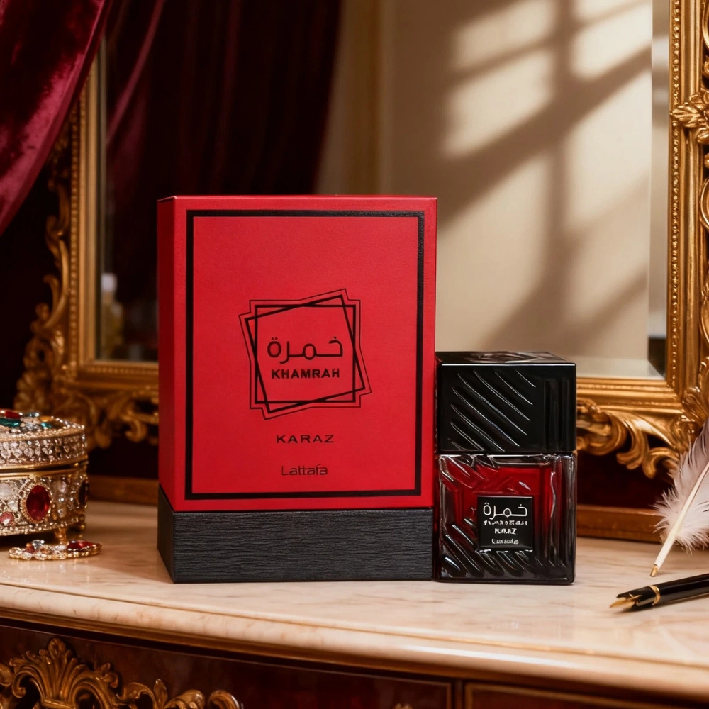 Lattafa Khamrah Karaz Eau de Parfum - Juicy Pomegranate Amber Fragrance for Unisex 100ml
