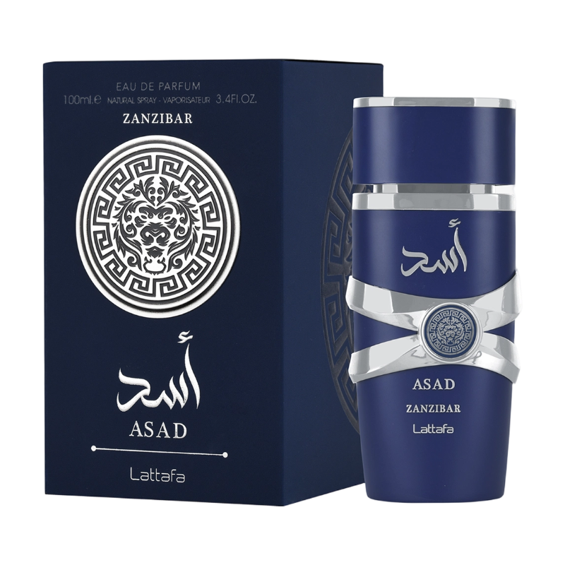 Lattafa Asad Zanzibar Eau de Parfum - Fresh Ocean Woody Fragrance for Unisex