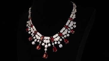 S925 Silver Lab-Grown Ruby Necklace y