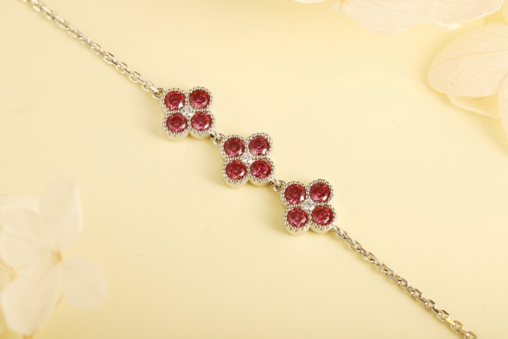 S925 Silver Bracelet with Colorful Zirconia