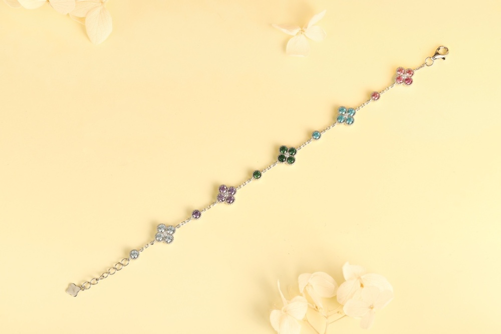 S925 Sterling Silver and Zircon Bracelet
