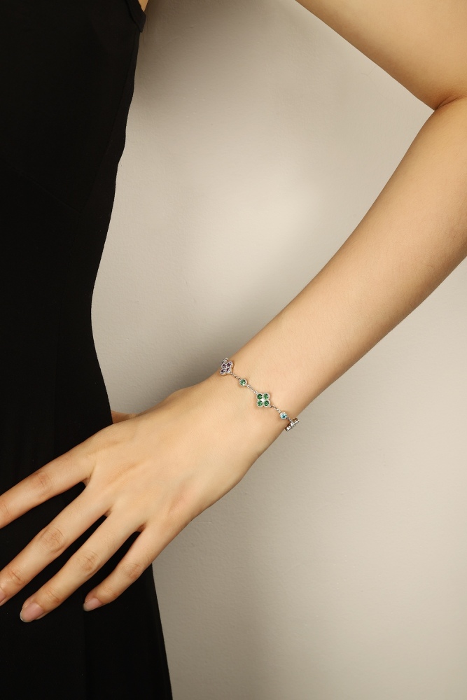 S925 Sterling Silver and Zircon Bracelet
