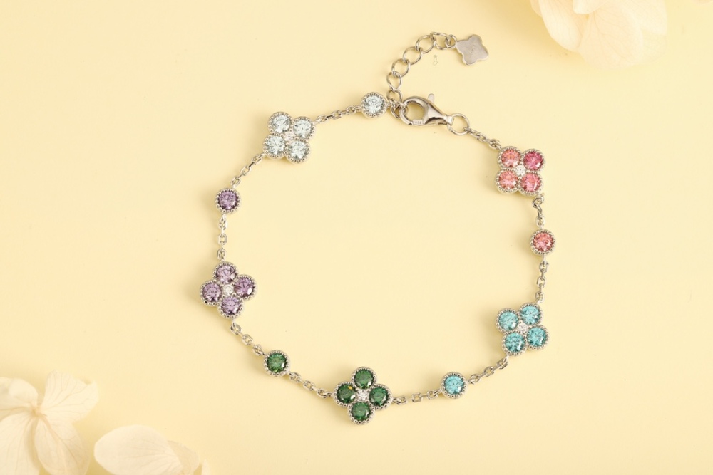 S925 Sterling Silver and Zircon Bracelet