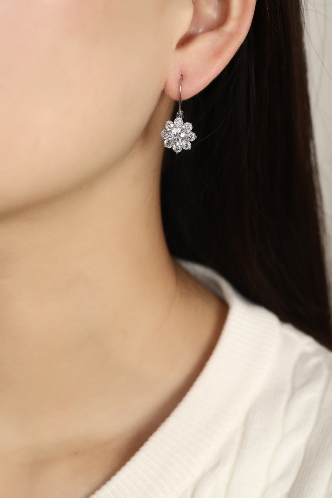 18K Gold Simulated Diamond Earrings JE2109A
