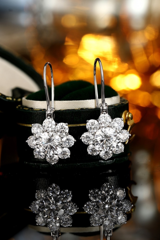 18K Gold Simulated Diamond Earrings JE2109A