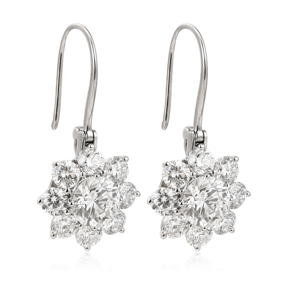 18K Gold Simulated Diamond Earrings JE2109A