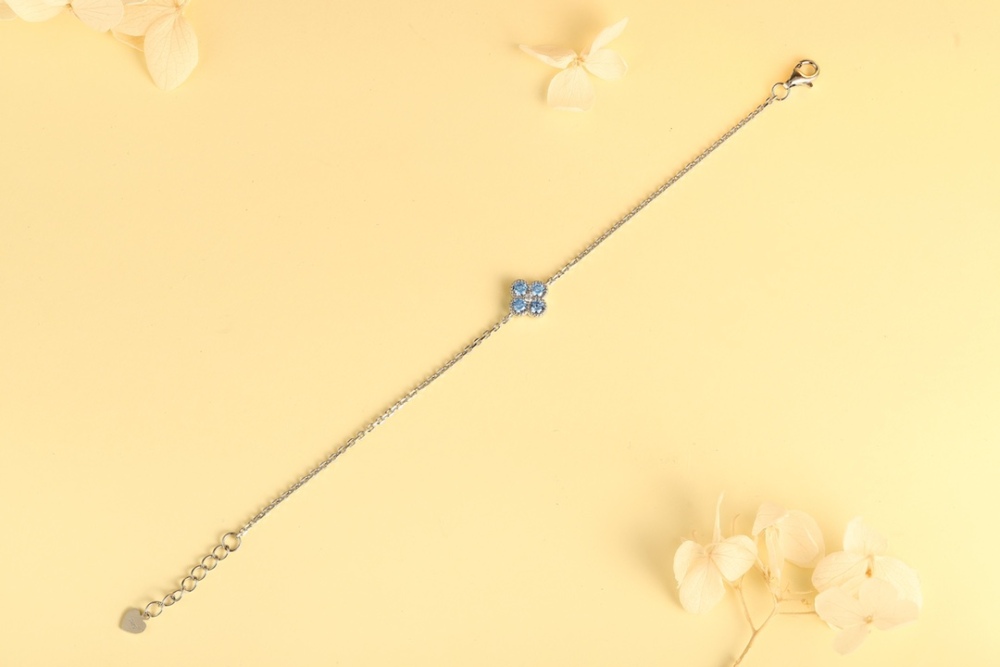 S925 Sterling Silver and Zircon Bracelet