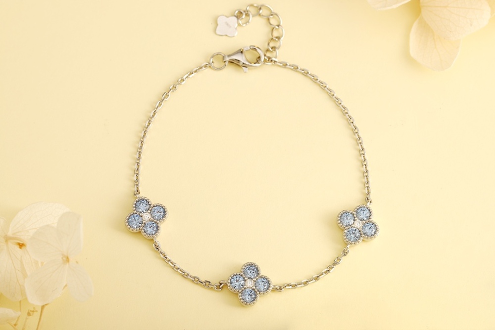 S925 Sterling Silver and Zircon Bracelet