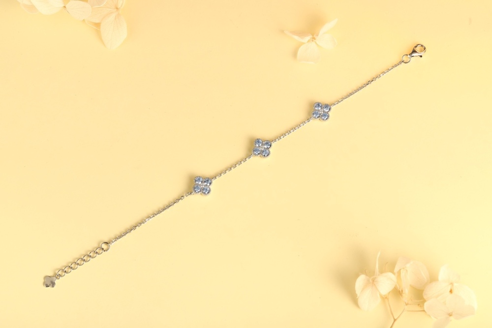 S925 Sterling Silver and Zircon Bracelet
