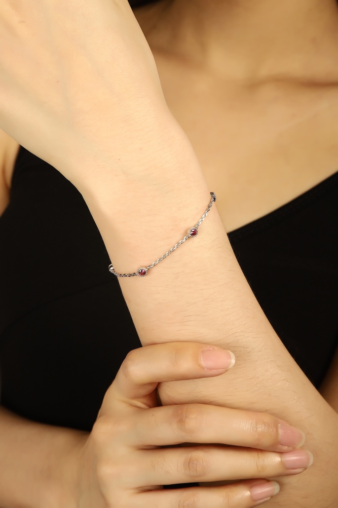 S925 Sterling Silver and Zircon Bracelet